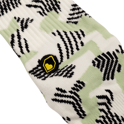 Calzine BURGTEC EVERYDAY CREW PATTERNED Bianco/Verde