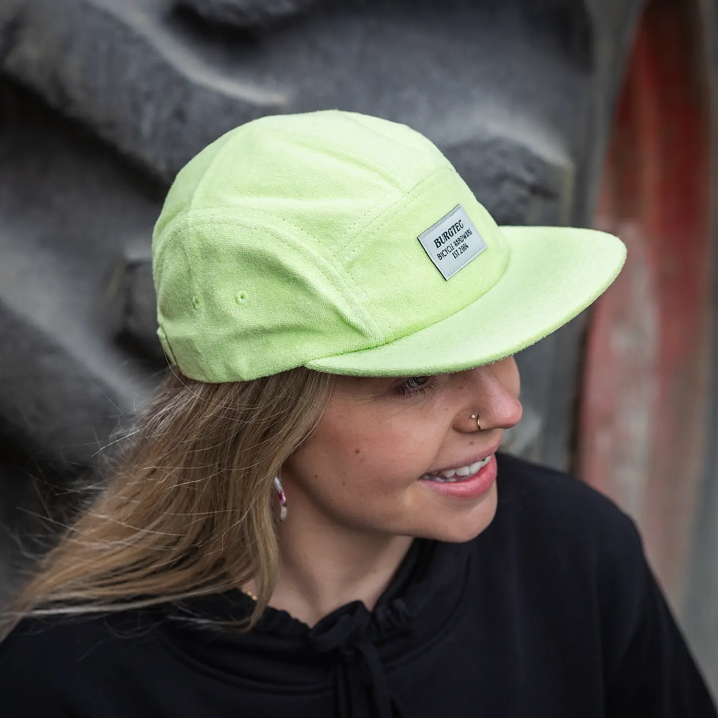Cappellino BURGTEC ARCADE FIVE PANEL verde