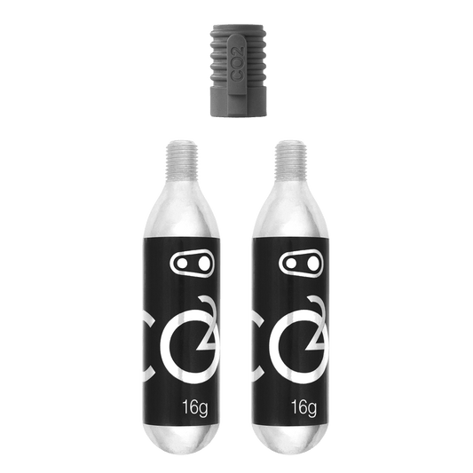Cartuccia CO2 filettata CRANKBROTHERS da 16 g con erogatore Klic (x2)