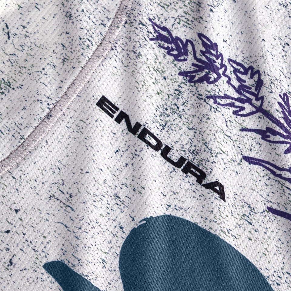 Maglia ENDURA SINGLETRACK PRINT a manica corta da donna blu aeronautico