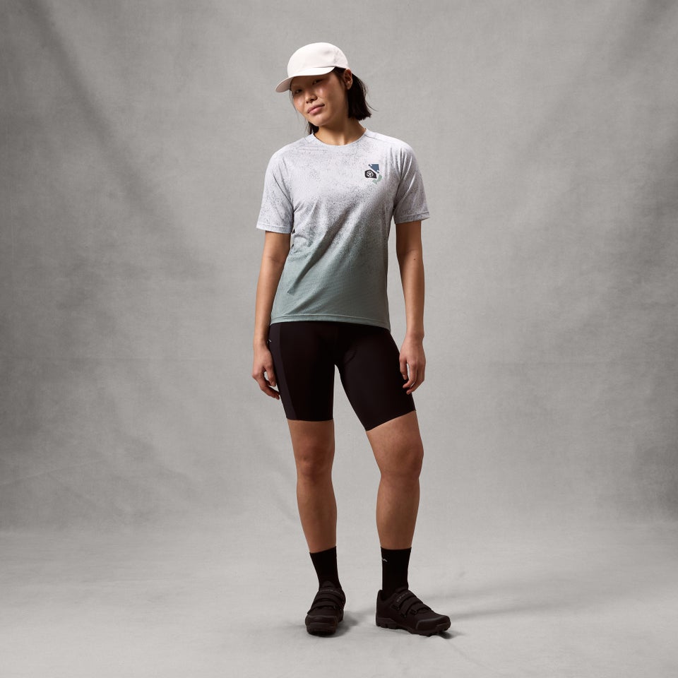 Maglia ENDURA SINGLETRACK PRINT a manica corta da donna blu aeronautico