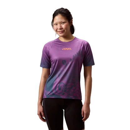 Maglia ENDURA SINGLETRACK PRINT Maniche Corte Donna End Purple