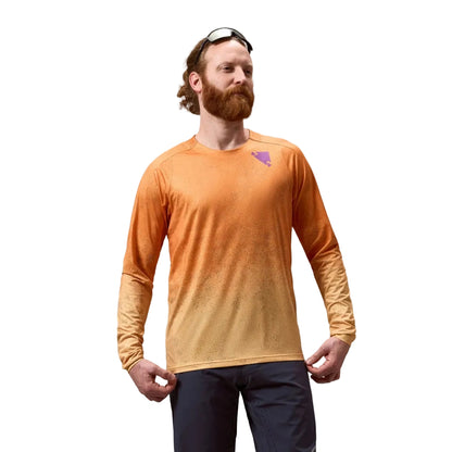 Maglia ENDURA SINGLETRACK PRINT Maniche Lunghe End Orange