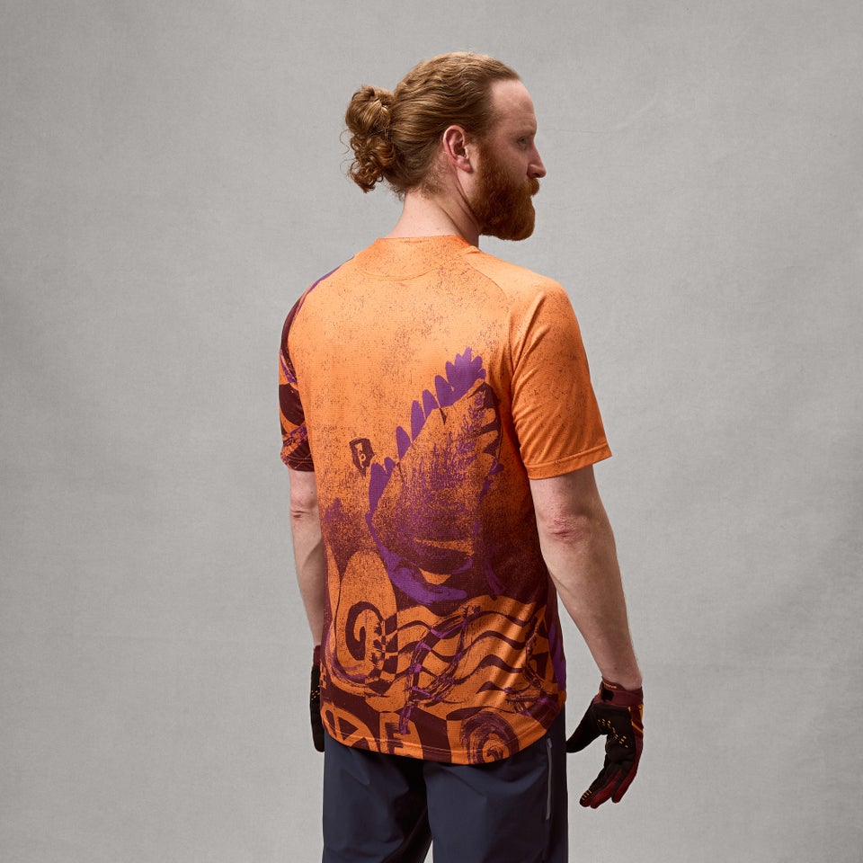 ENDURA SINGLETRACK PRINT Maglia a maniche corte Fine Arancione