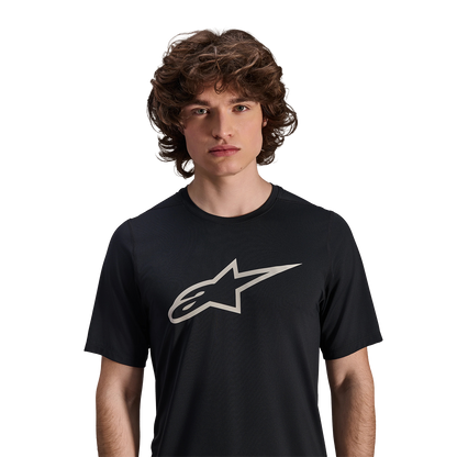 Maglia ALPINESTARS A-DURA ASTAR Maniche Corte Nero