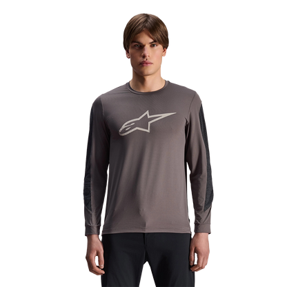 Maglia ALPINESTARS A-DURA INSET ASTAR Maniche Lunghe Grigio