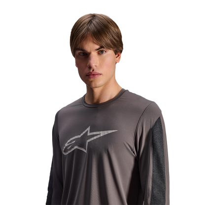 Maglia ALPINESTARS A-DURA INSET ASTAR Maniche Lunghe Grigio