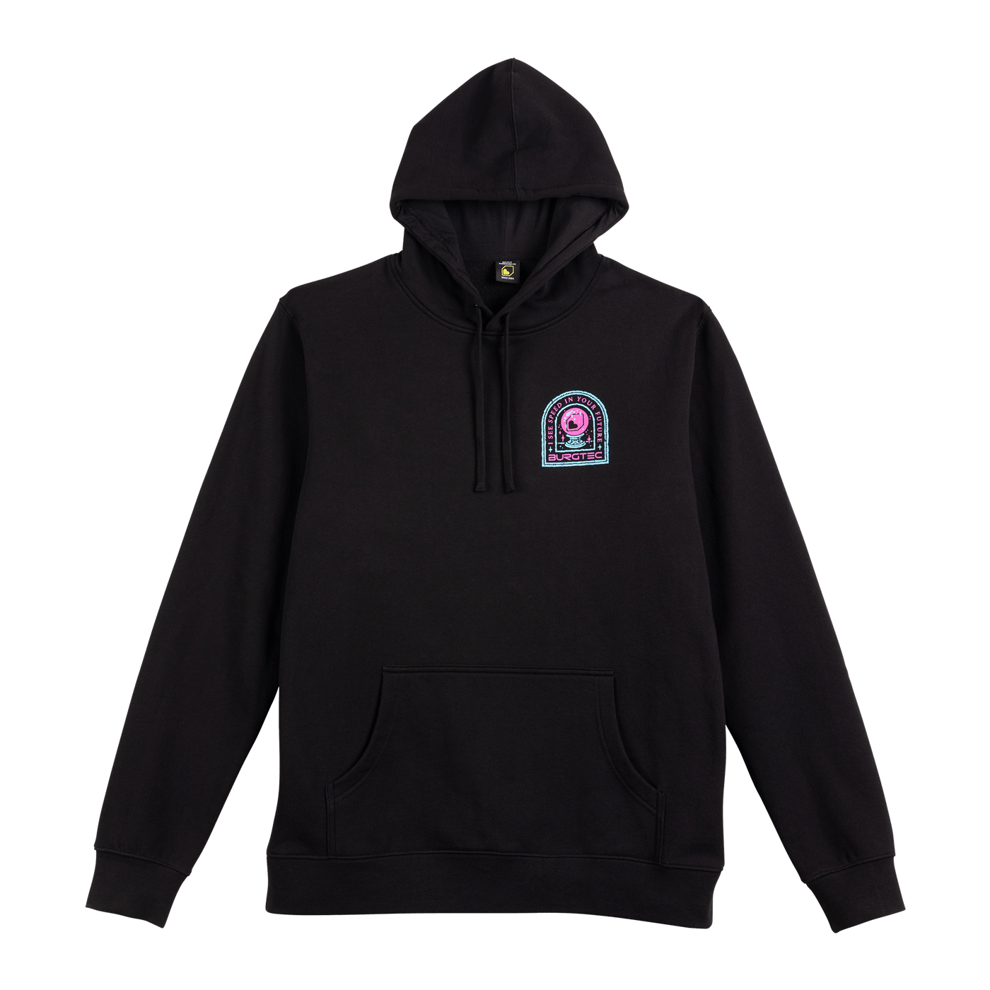 Felpa con cappuccio BURGTEC TARROT nera