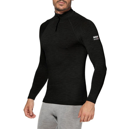 Intimo SIXS TS13 MERINOS Maniche Lunghe Nero