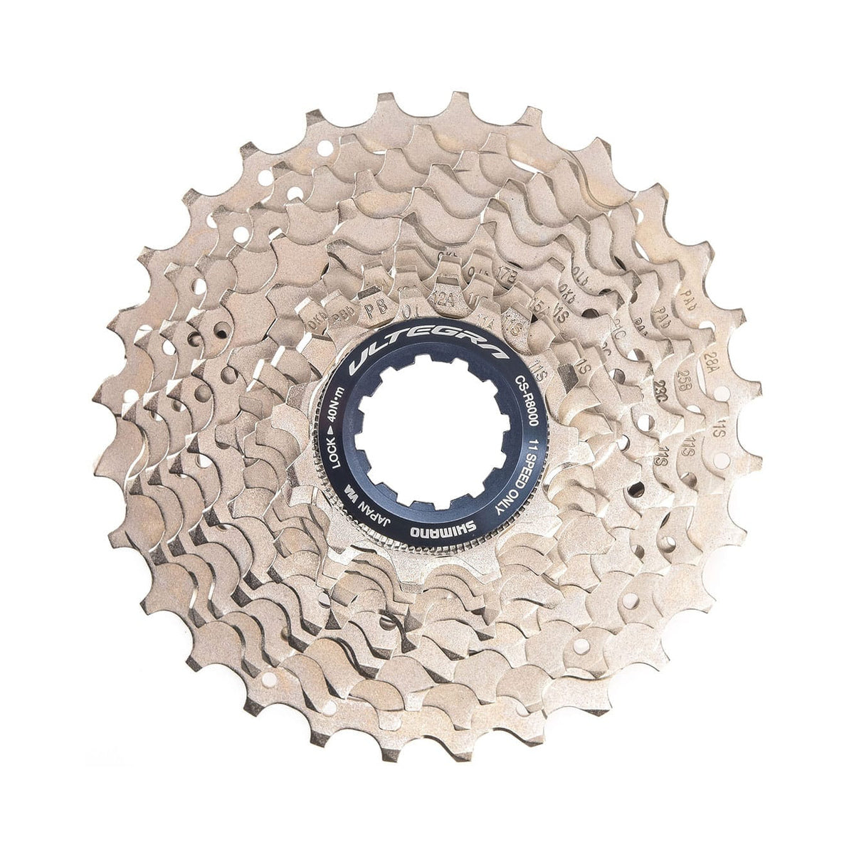 Cassetta 11 velocità SHIMANO ULTEGRA CS-R8000 – foto principale su sfondo bianco