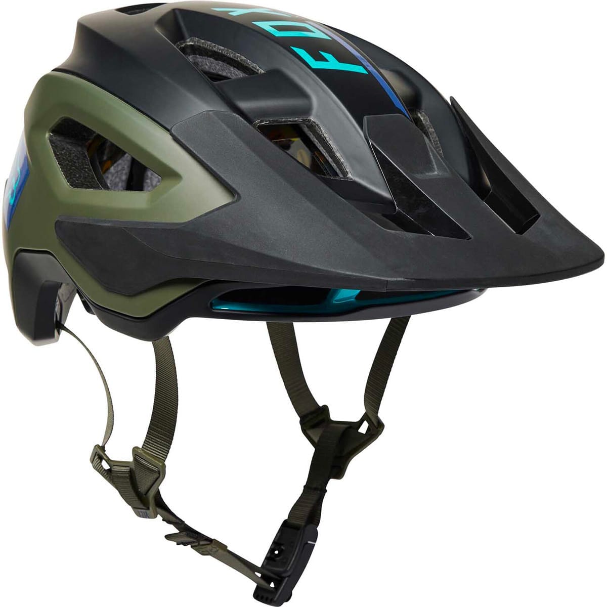 Casque VTT FOX SPEEDFRAME PRO BLOCKED Noir/Kaki