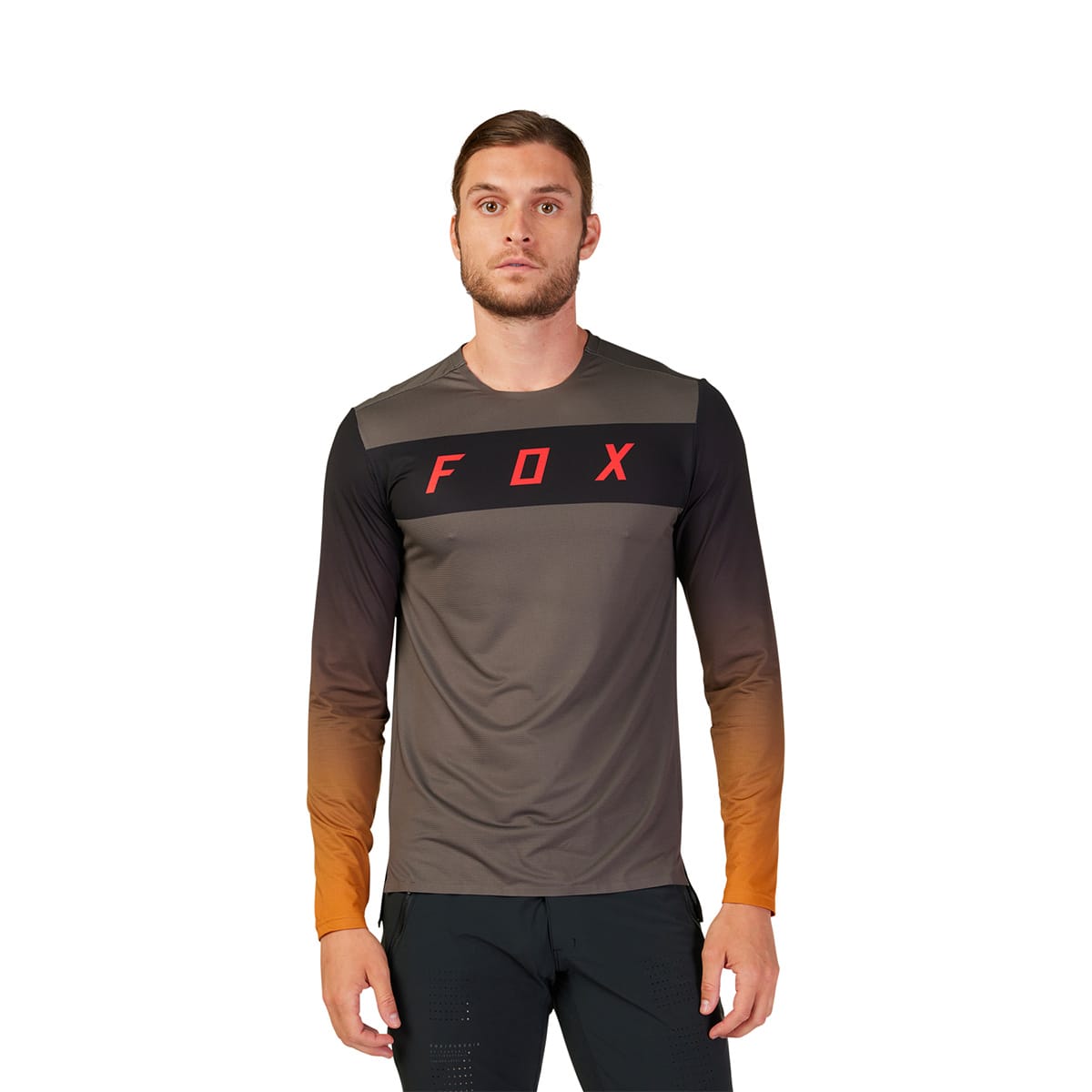 Maglia FOX FLEXAIR ARCADIA manica lunga Grigia/Marrone