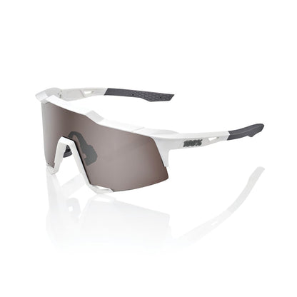 Occhiali 100% SPEEDCRAFT Bianco Opaco Hiper Mirror Argento