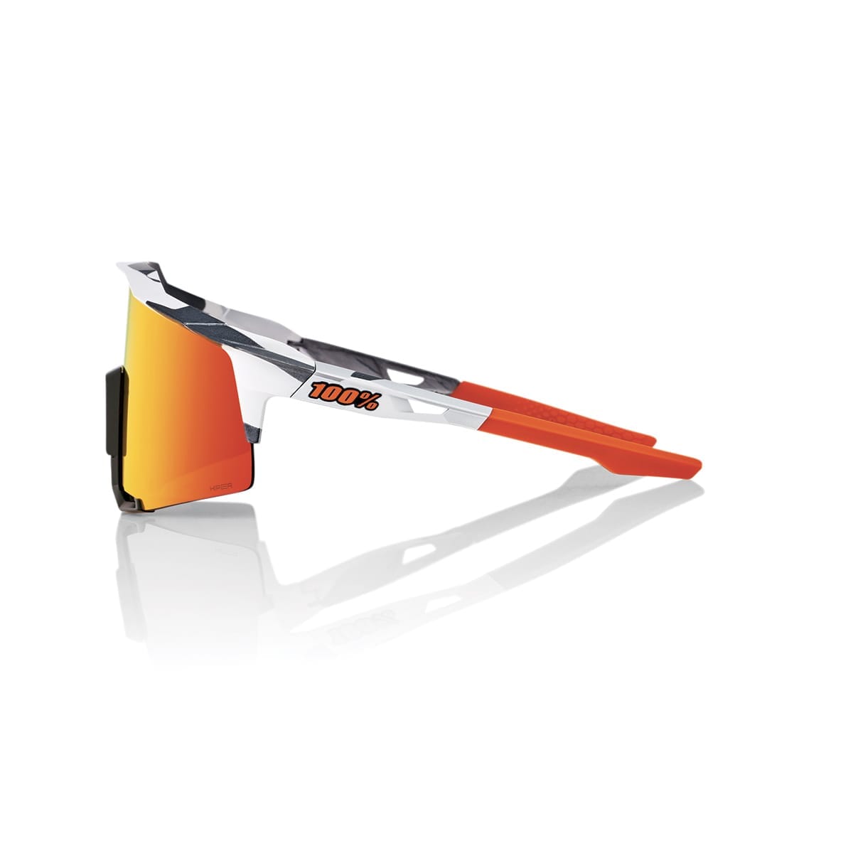 Lunettes 100%  SPEEDCRAFT SOFT Blanc/Gris Hiper Mirror Rouge