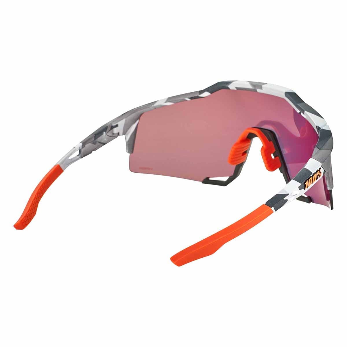 Lunettes 100%  SPEEDCRAFT SOFT Blanc/Gris Hiper Mirror Rouge