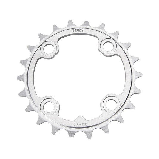 Corona interna SRAM MTB 64BCD V3 TUNGSTEN 9 velocità a 4 fori da 64 mm — vista della corona su sfondo bianco