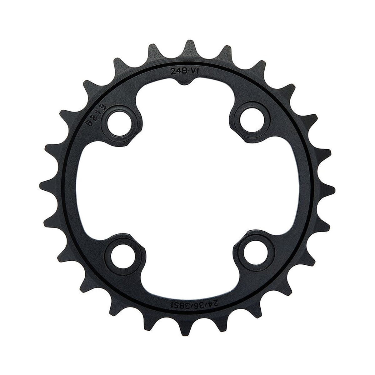 Corona interna TRUVATIV MTB V1 9/10 velocità a 4 fori da 64 mm — vista della corona su sfondo bianco