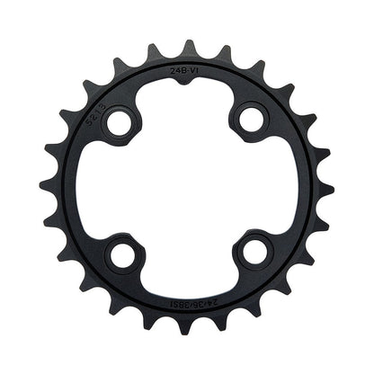 Corona interna TRUVATIV MTB V1 9/10 velocità a 4 fori da 64 mm — vista della corona su sfondo bianco