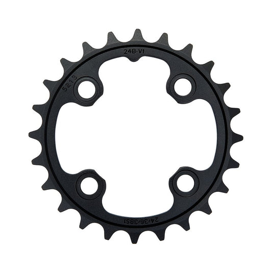 Corona interna TRUVATIV MTB V1 9/10 velocità a 4 fori da 64 mm — vista della corona su sfondo bianco