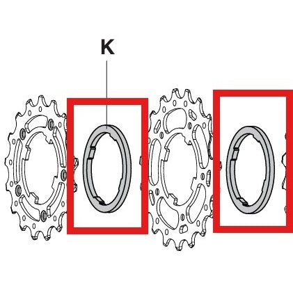 Cassetta 10V CAMPAGNOLO 2.55mm distanziale (BOX DI 2)