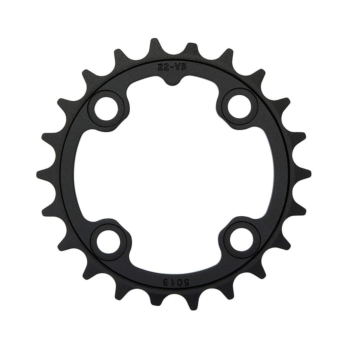 Corona interna TRUVATIV MTB V3 8/9 velocità a 4 fori da 64 mm — vista della corona su sfondo bianco
