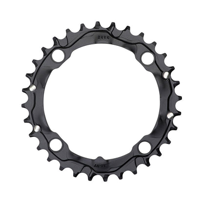 Corona intermedia TRUVATIV MTB 9 velocità a 4 fori da 104 mm — vista della corona su sfondo bianco