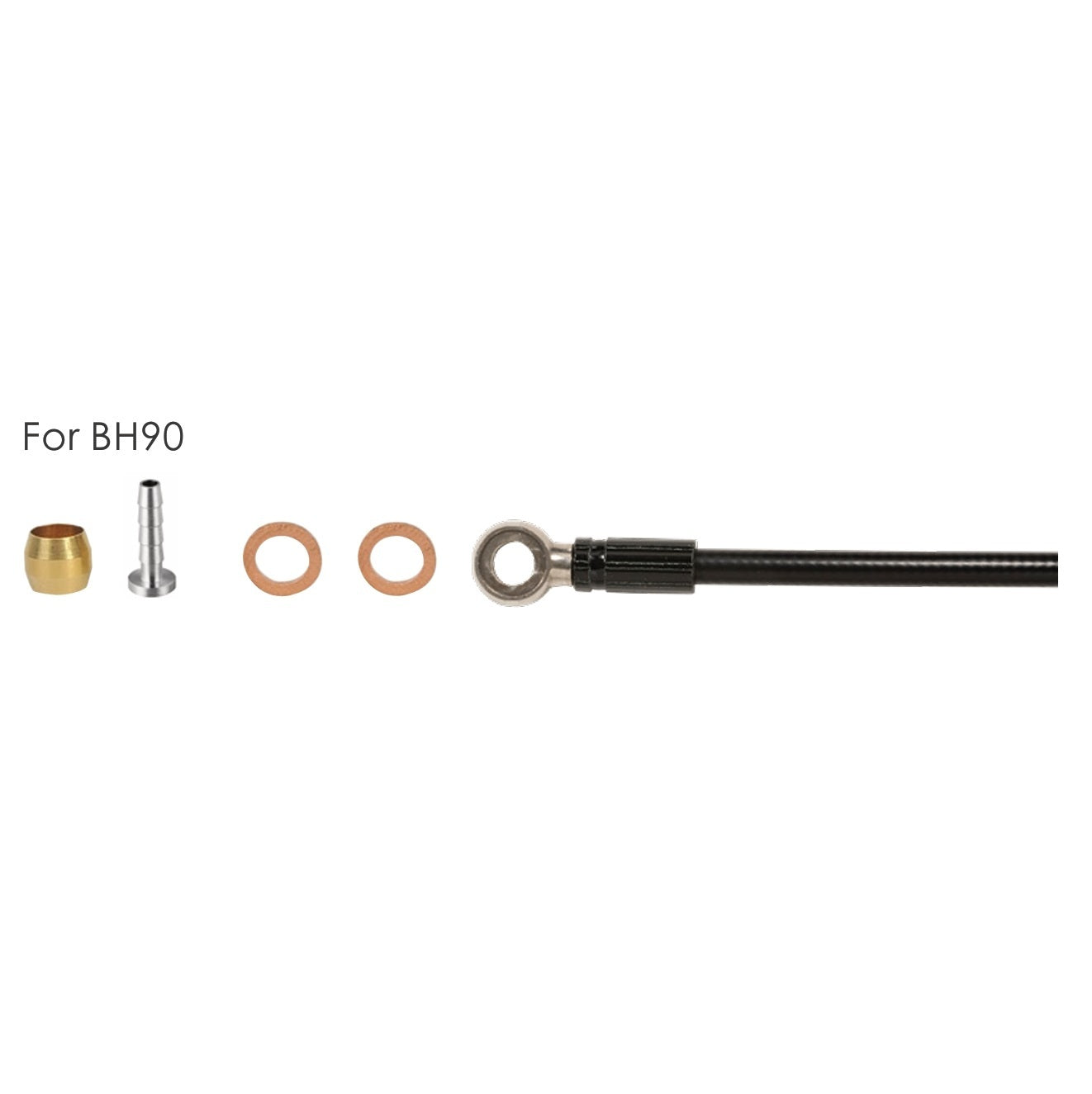 Kit tubi idro 2m ELVEDES per SHIMANO SM-BH 90+banjo+parti