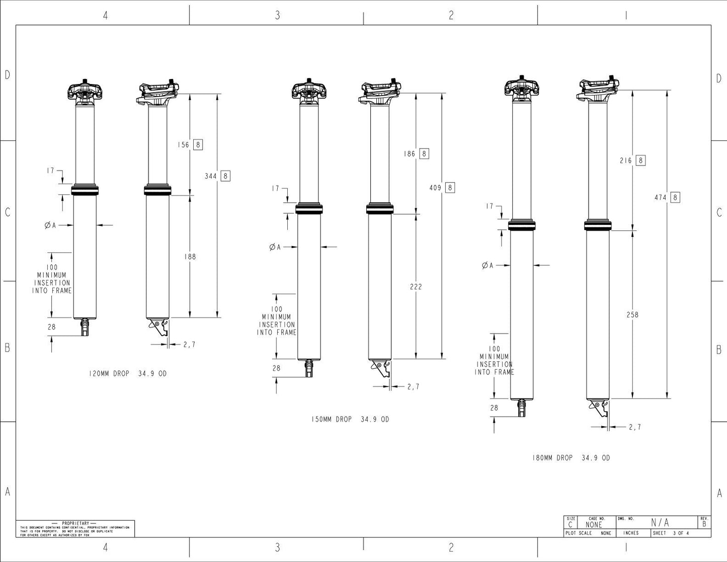 Reggisella telescopico FOX RACING SHOX TRANSFER FACTORY da 125 mm