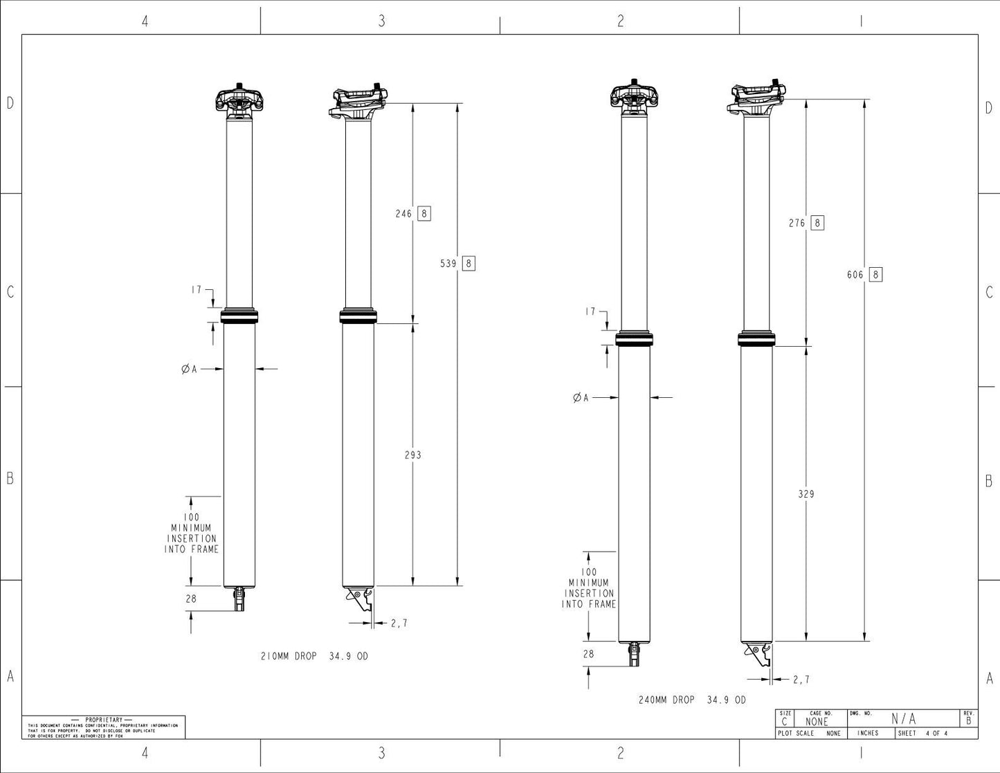 Reggisella telescopico FOX RACING SHOX TRANSFER FACTORY da 125 mm