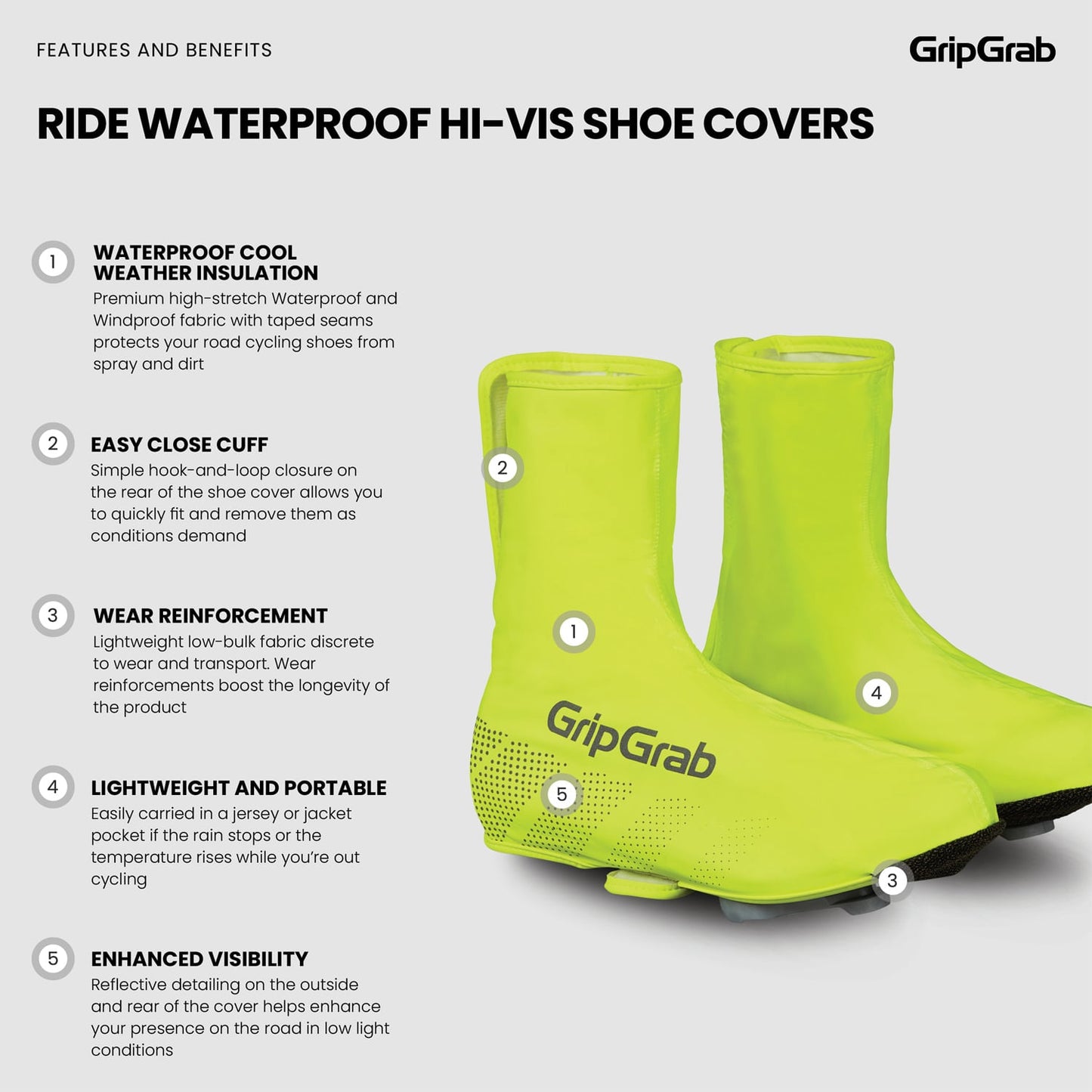 Copristivali GRIPGRAB RIDE Hi-ViIS WATERPROOF Giallo