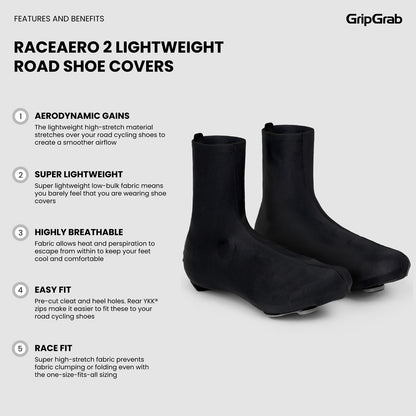 Copriscarpe GRIPGRAB RACE AERO 2 Nero
