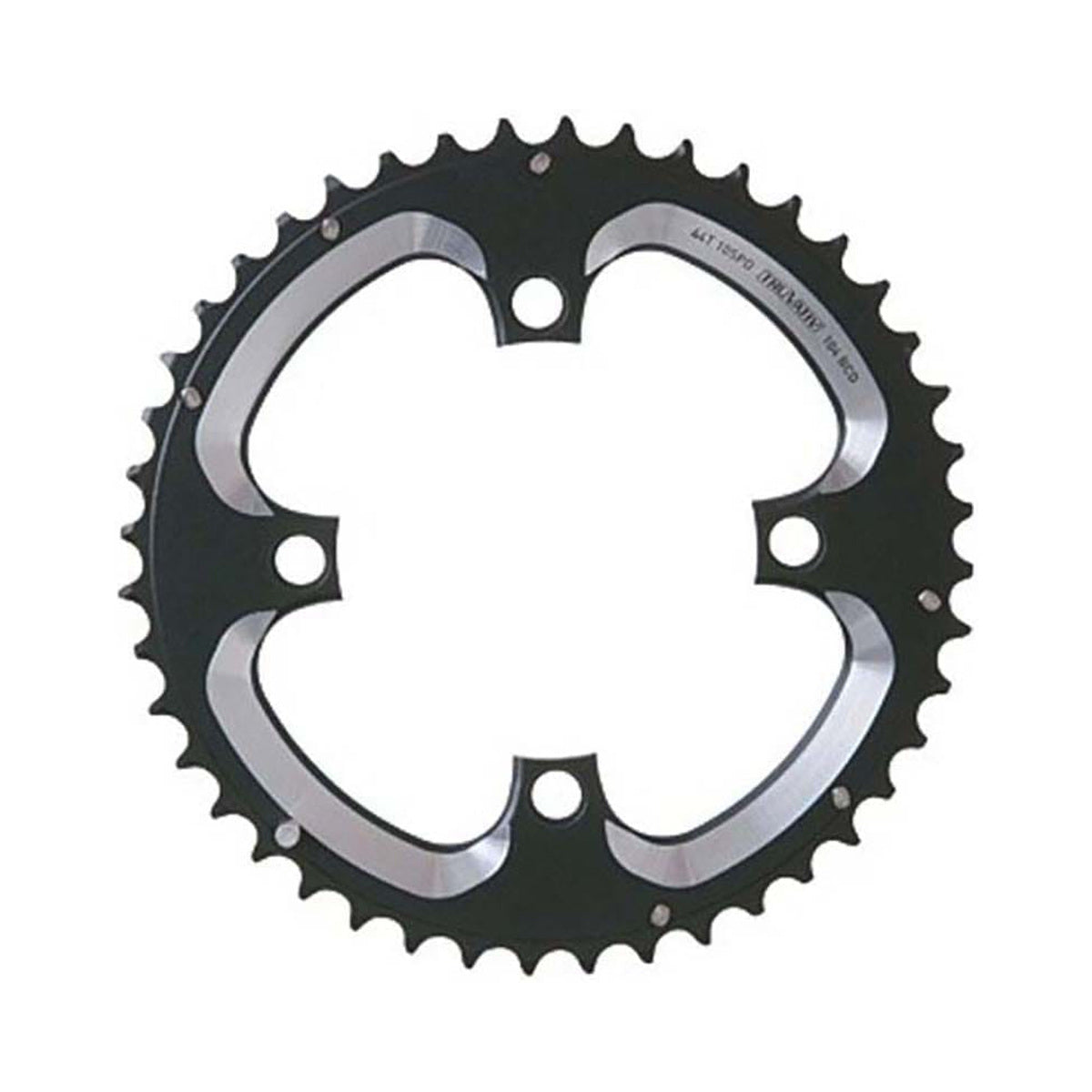 Corona intermedia SRAM MTB 104BCD 10 velocità a 4 fori da 104 mm — vista della corona su sfondo bianco