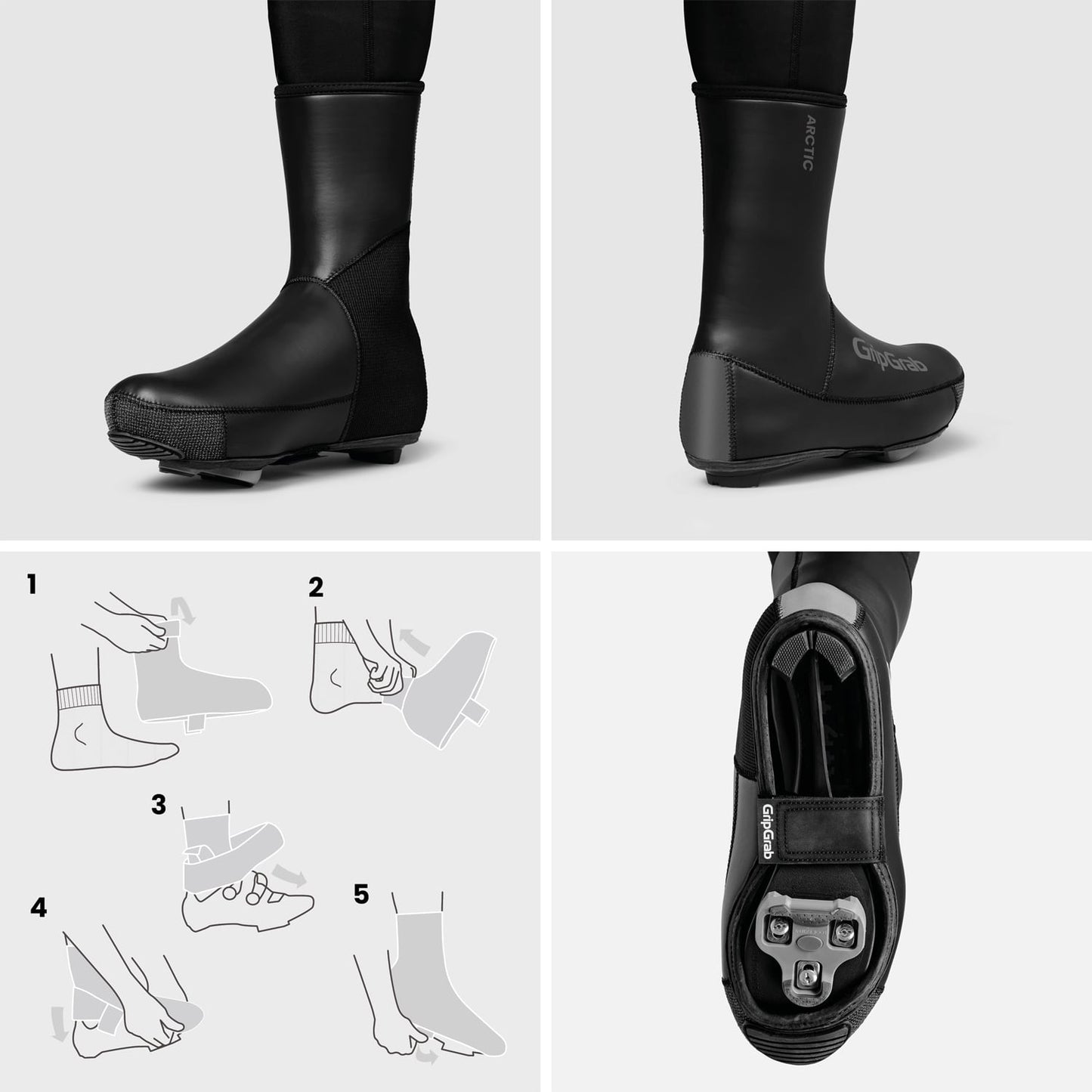 Copristivali GRIPGRAB ARTIC 2 WATERPROOF ROAD Nero