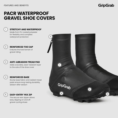 Copriscarpe GRIPGRAB PACR WATERPROOF GRAVEL Nero