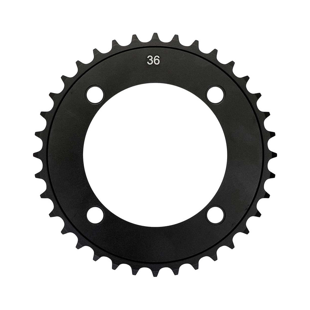 Corona monocorona TRUVATIV SS / DH 8/9 velocità a 4 fori da 104 mm — vista della corona su sfondo bianco