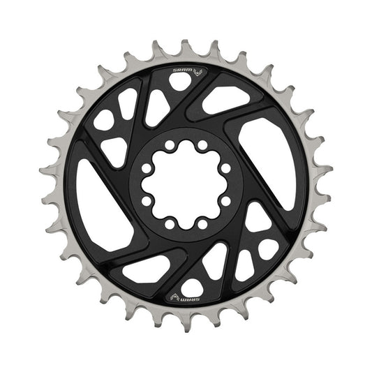 Corona monocorona SRAM XX T-TYPE EAGLE BOOST 12 velocità ad attacco diretto, offset 3 mm, nera — vista della corona su sfondo bianco