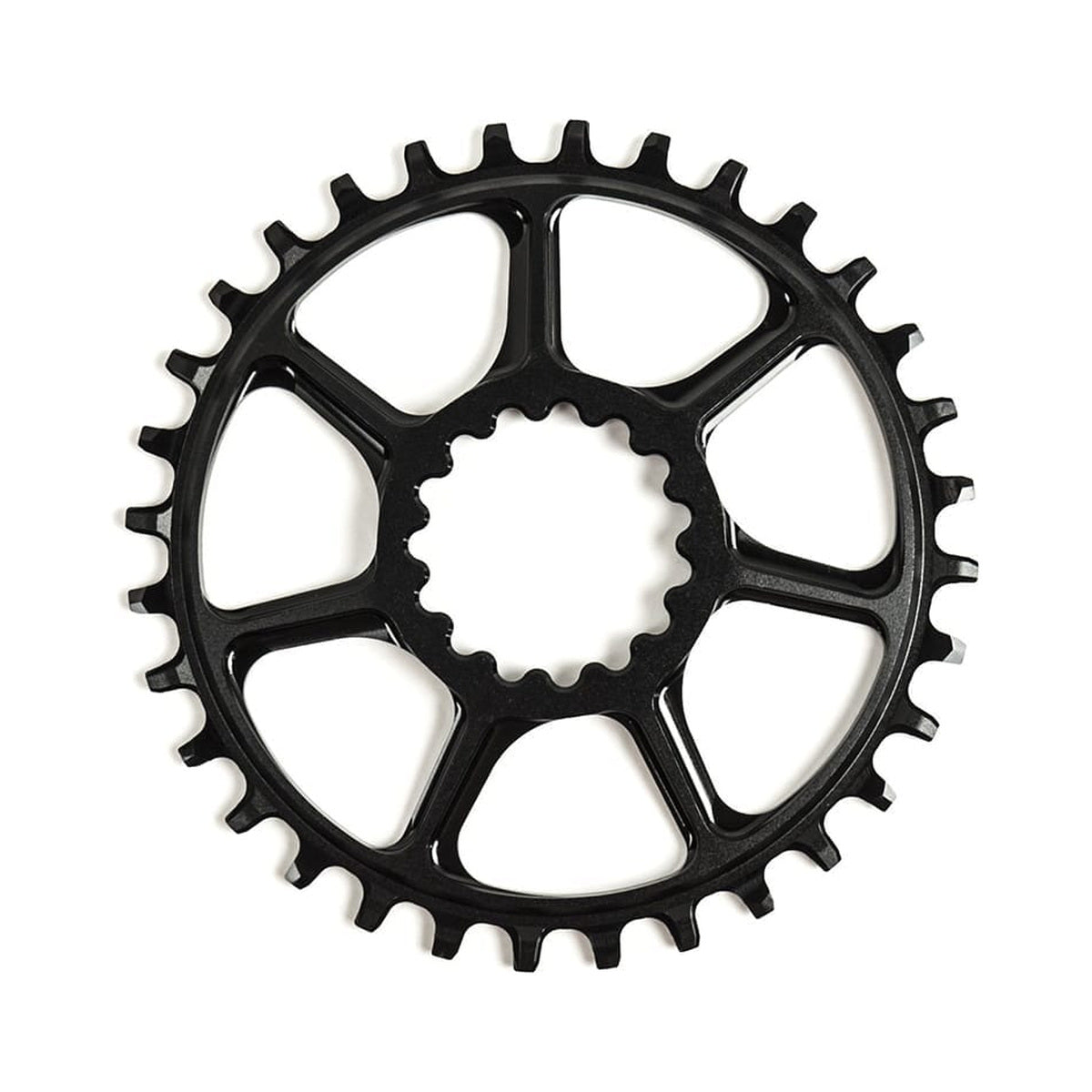Corona monocorona E-THIRTEEN UL Ultralight 10/11/12V Direct Mount Boost con offset di 5 mm — vista della corona su sfondo bianco