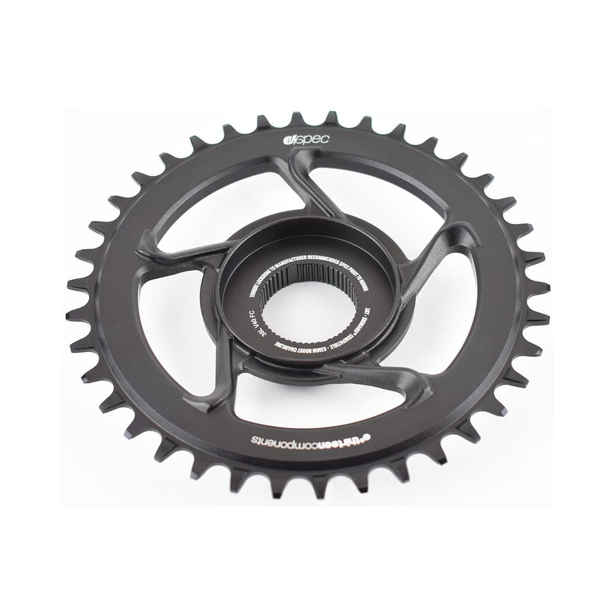 Corona monocorona E-THIRTEEN E-SPEC 11/12 velocità a montaggio diretto Shimano E8000 — vista della corona su sfondo bianco