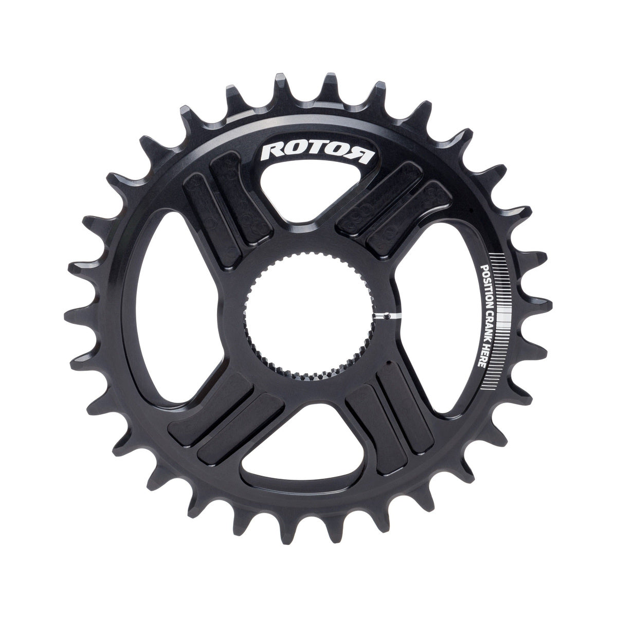 Corona monocorona 9/10/11V ROTOR noQ-RING Direct Mount per Hawk/Raptor/Kapic/2INPowerDM/INPowerDM — vista della corona su sfondo bianco