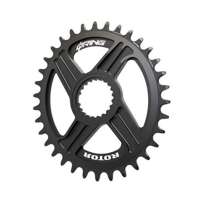 Corona monocorona 12V ROTOR Q-RING Shimano SLX / XT / XTR Direct Mount — vista della corona su sfondo bianco