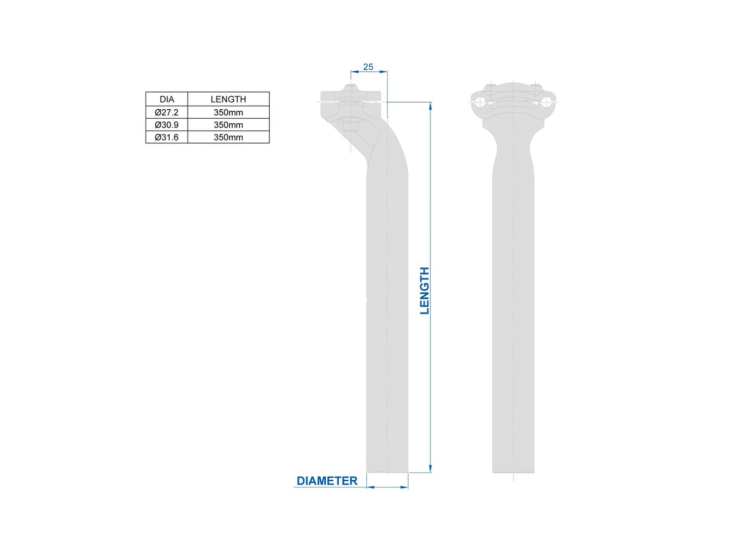 Reggisella RITCHEY CLASSIC TWO-BOLT Offset 25mm