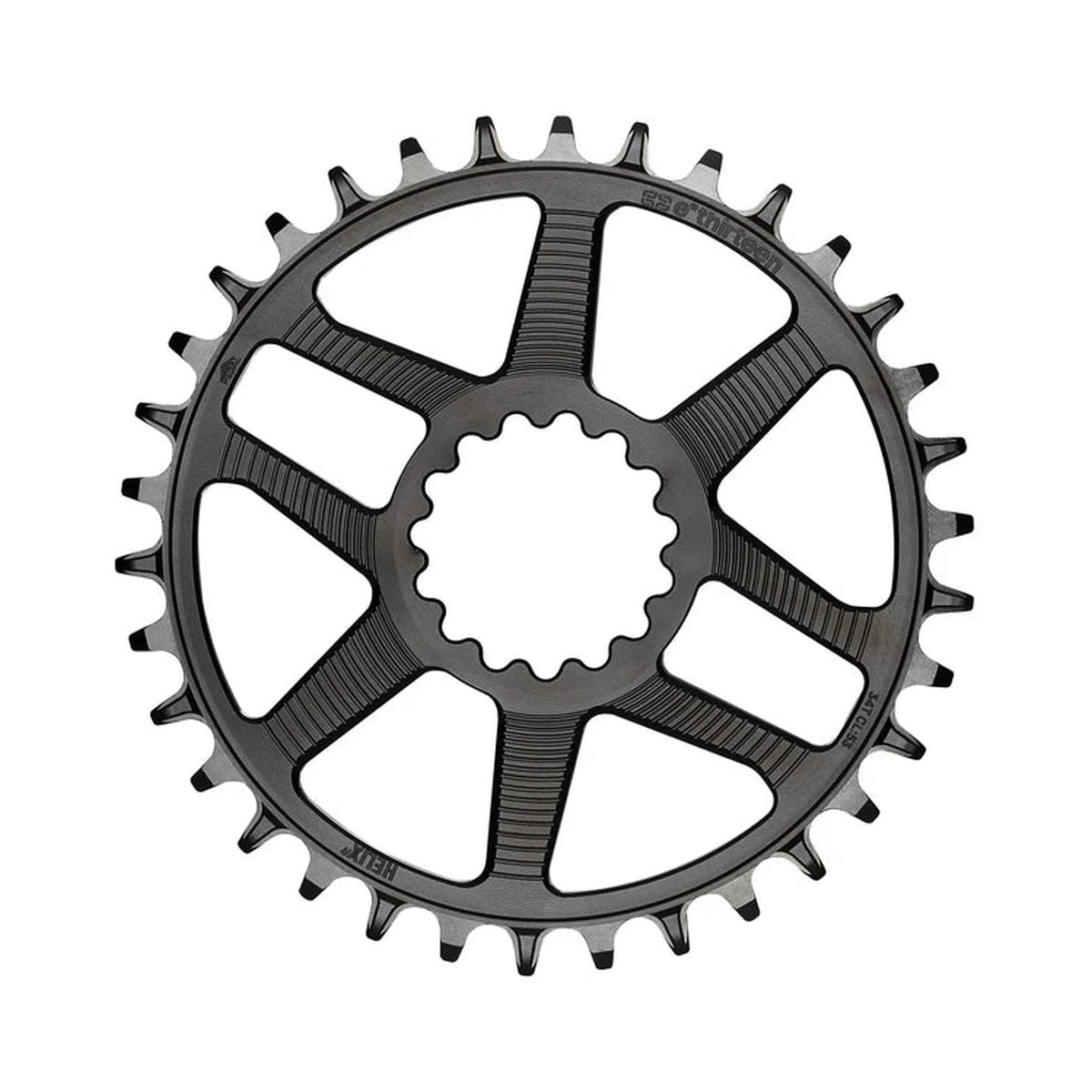 Corona monocorona E-THIRTEEN HELIX RACE 11/12 velocità a montaggio diretto Boost/SuperBoost 52/55 mm — vista della corona su sfondo bianco