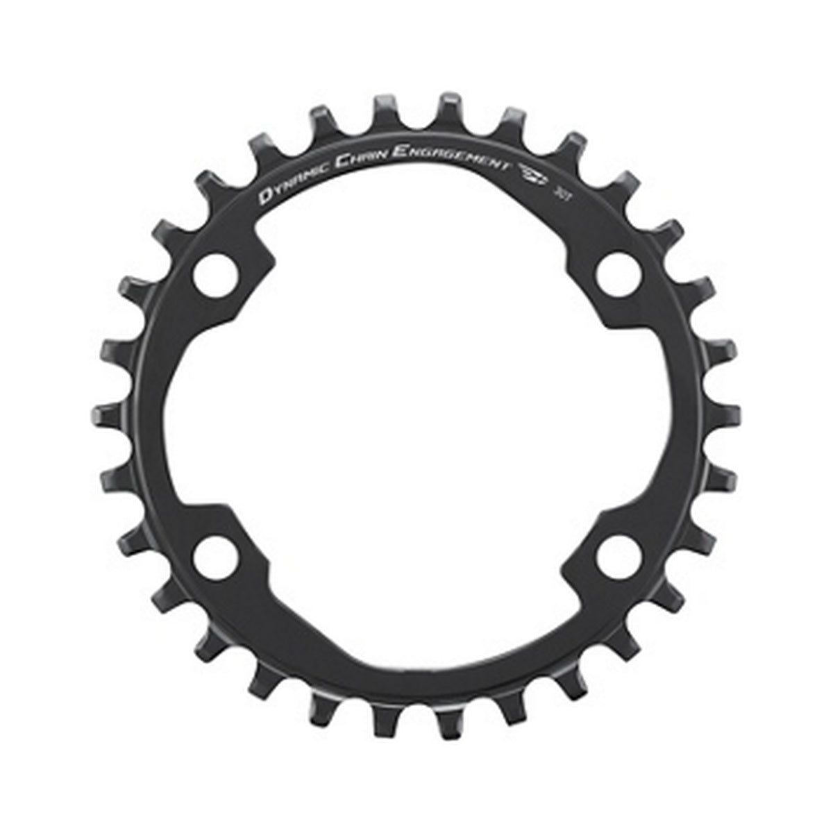 Corona monocorona 9/10/11 velocità SHIMANO CUES U6000, BCD 96 mm — vista della corona su sfondo bianco