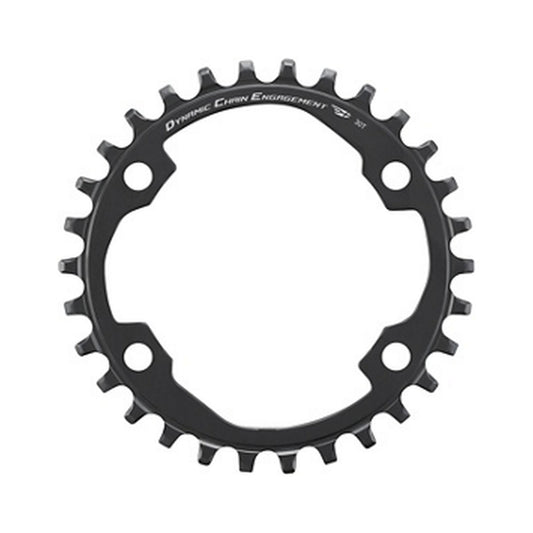 Corona monocorona 9/10/11 velocità SHIMANO CUES U6000, BCD 96 mm — vista della corona su sfondo bianco