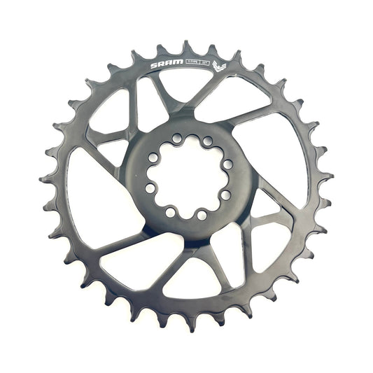 Plateau Mono SRAM S1000 T-TYPE EAGLE BOOST 12V Acier Direct Mount Offset 3mm Noir — vue du plateau sur fond blanc