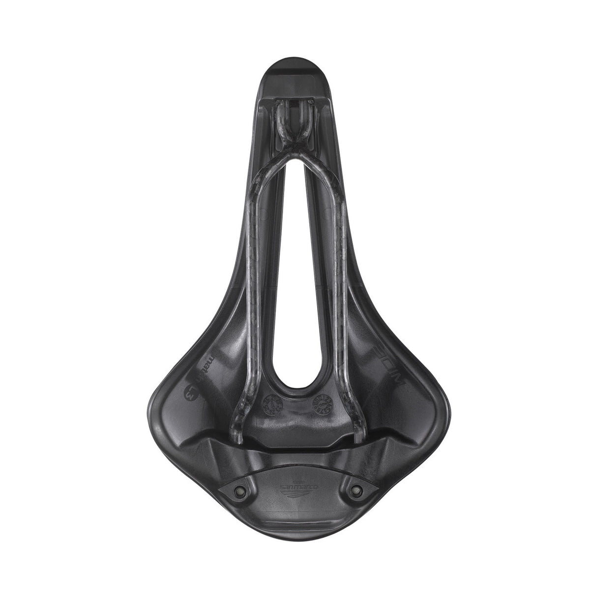 Sella SAN MARCO Shortfit 2.0 Carbon FX Pro Series L3 - vista dal basso