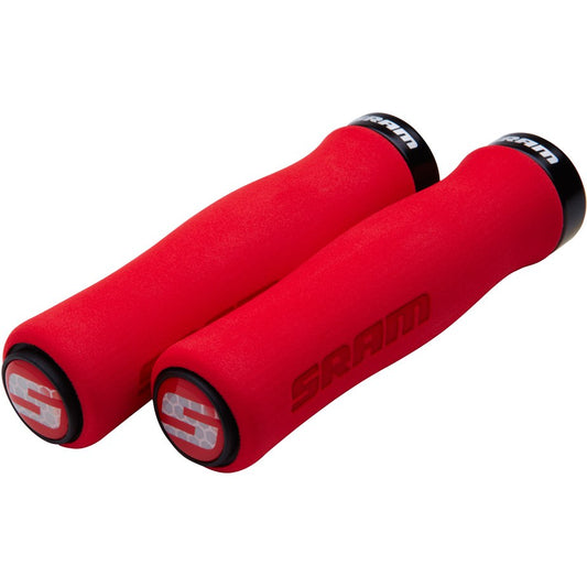 Manopole SRAM FOAM CONTOUR Lock-On 129mm Rosse