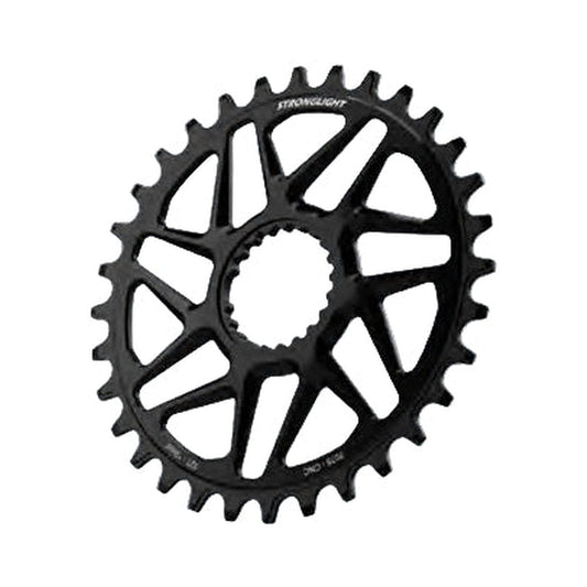 Corona monocorona STRONGLIGHT SHIMANO FC-M6100/7100/8100 12 velocità a montaggio diretto, disassamento 3 mm, Boost — vista della corona su sfondo bianco