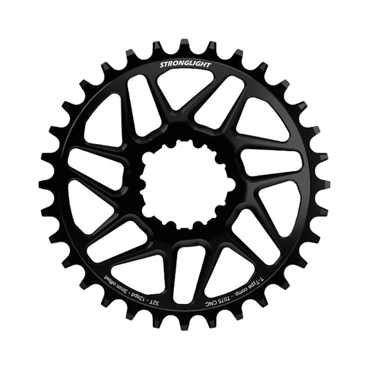 Corona monocorona STRONGLIGHT SRAM EAGLE SX/NX/GX/X01 12 velocità a montaggio diretto, disassamento 3 mm, Boost — vista della corona su sfondo bianco