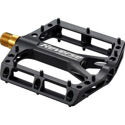 REVERSE COMPONENTS BLACK ONE TITANIUM pedali piatti asse in titanio Nero